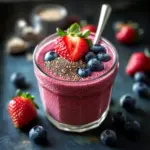 Berry Smoothie with Flaxseed