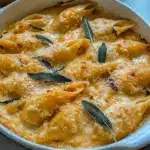 Pumpkin & Gouda Stuffed Shells With Brown Butter & Sage Alfredo
