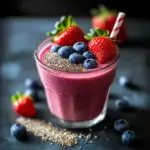 Berry Smoothie with Flaxseed