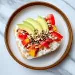 Hummus Veggie Rice Cake