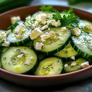 Cucumber feta salad