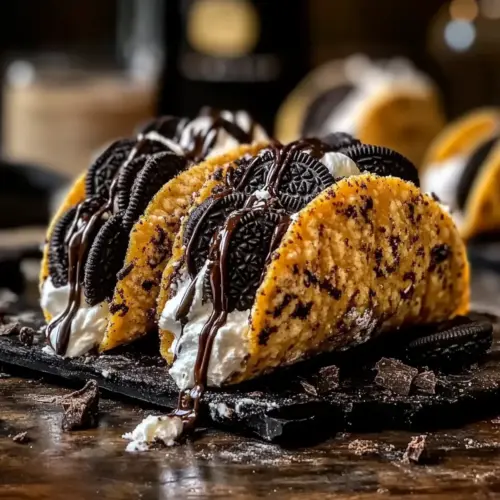 Oreo Crunch Cheesecake Tacos