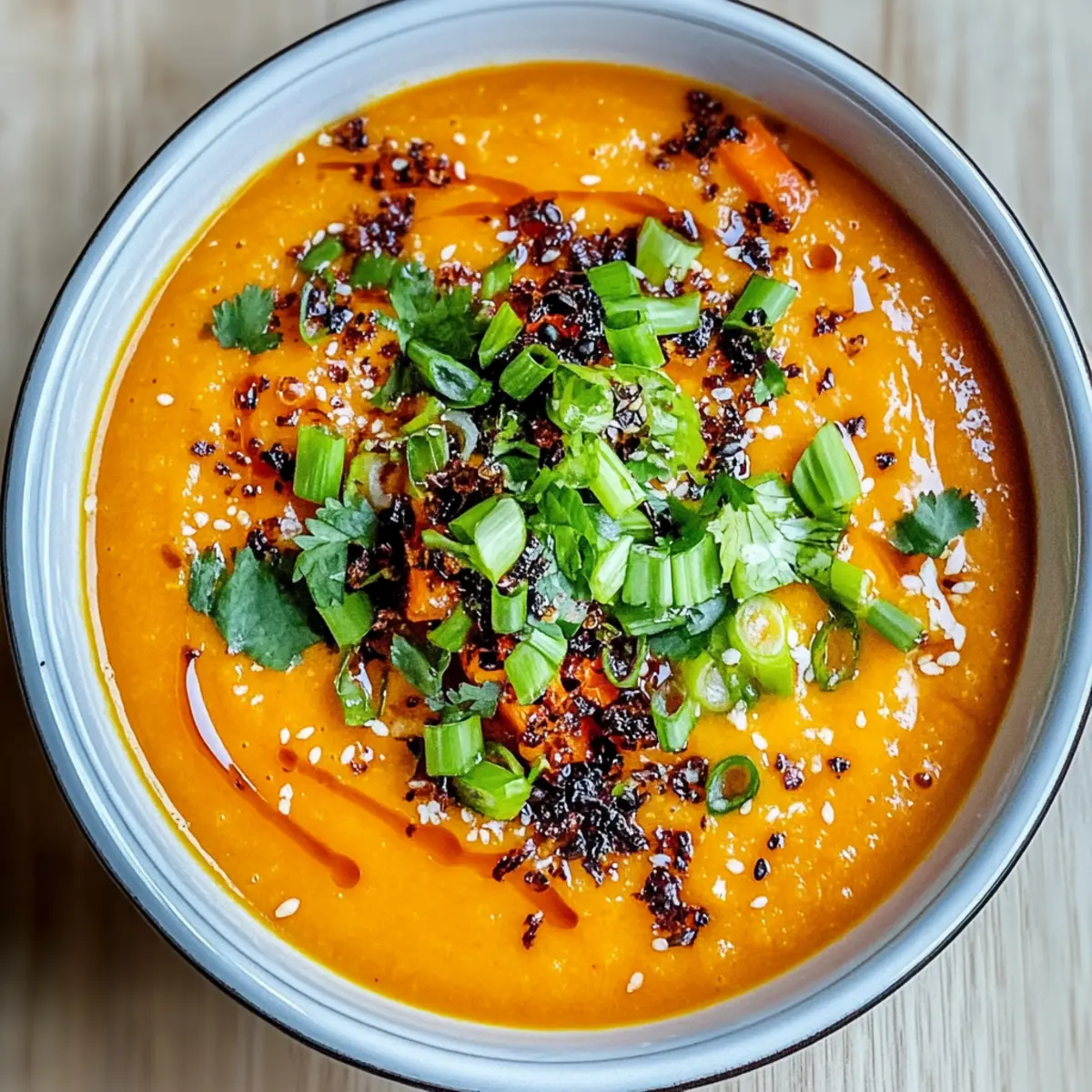 Spicy Miso Carrot Soup
