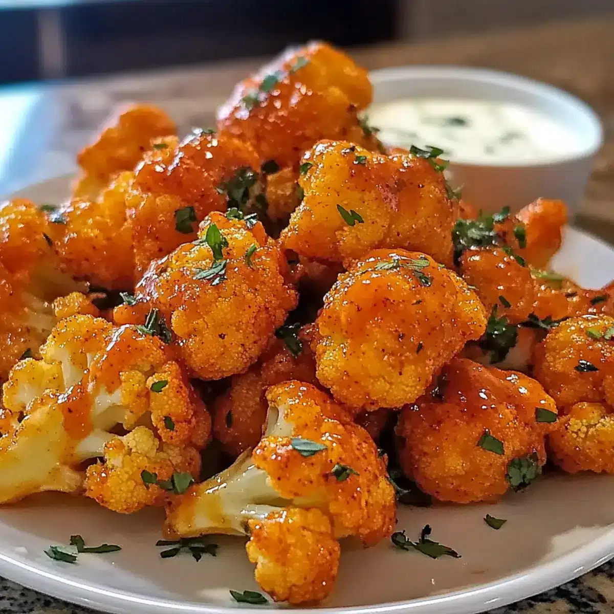 Crispy Buffalo Cauliflower Bites