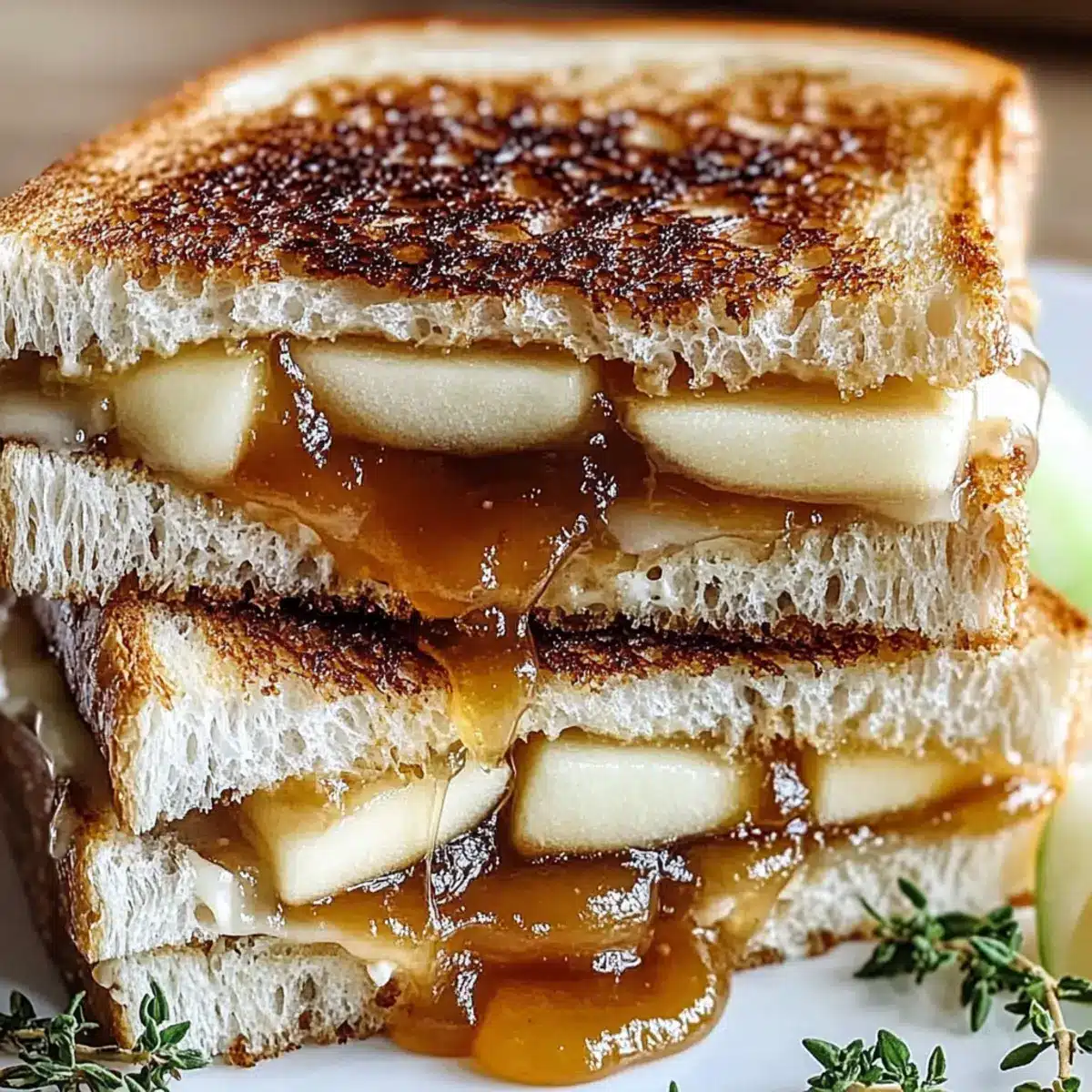 Apple Butter Brie Grilled Cheese