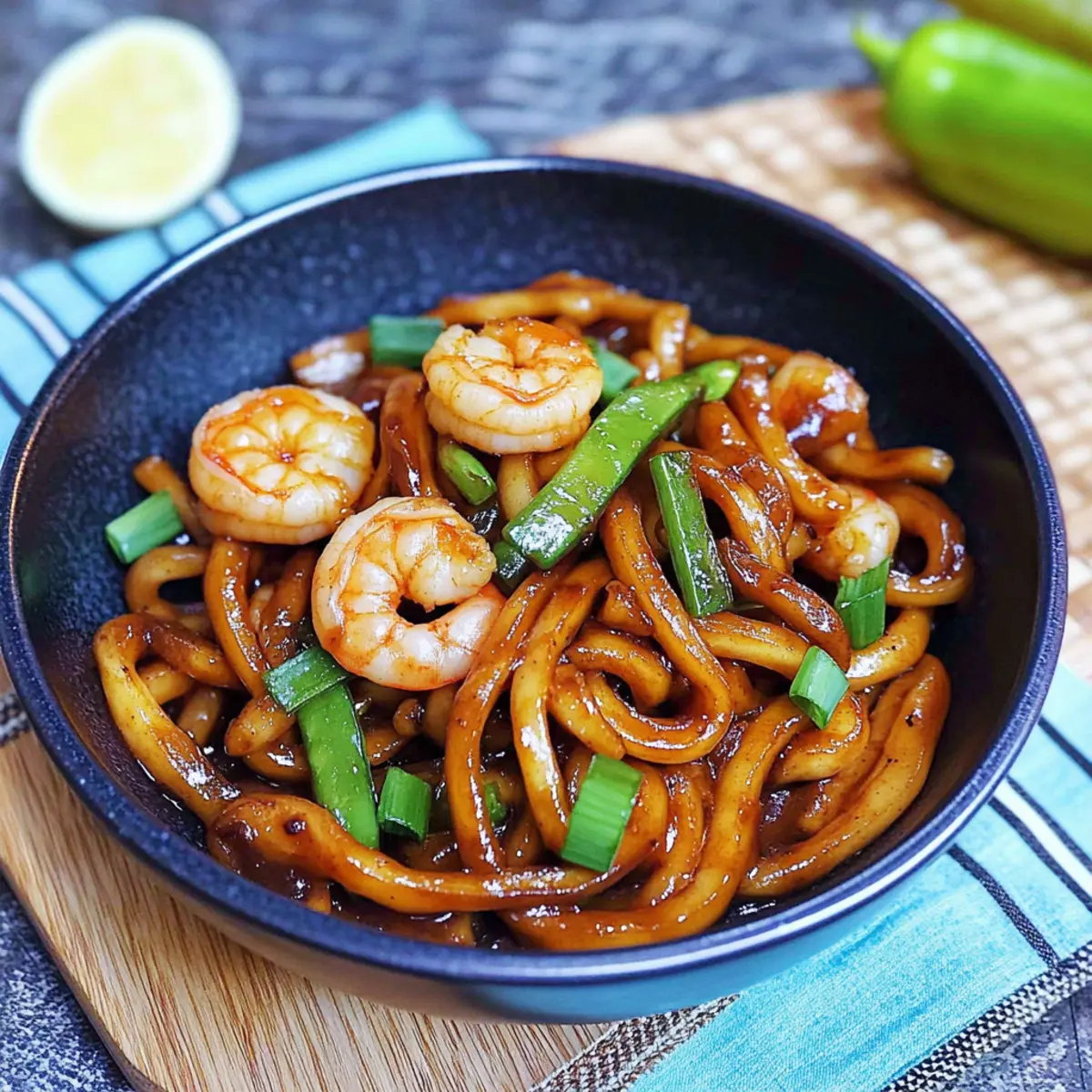Yaki Udon with Shrimp
