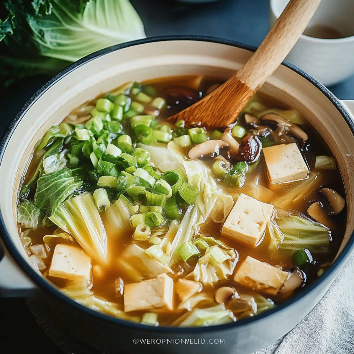 Napa Cabbage Tofu Soup (