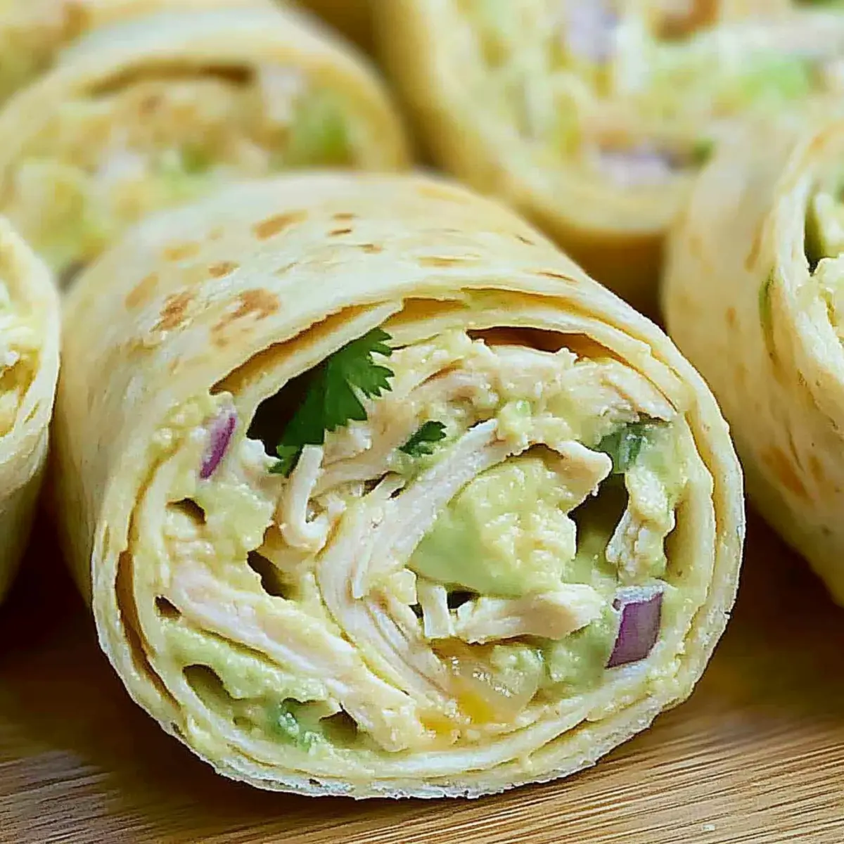 Chicken Avocado Salad Roll Ups