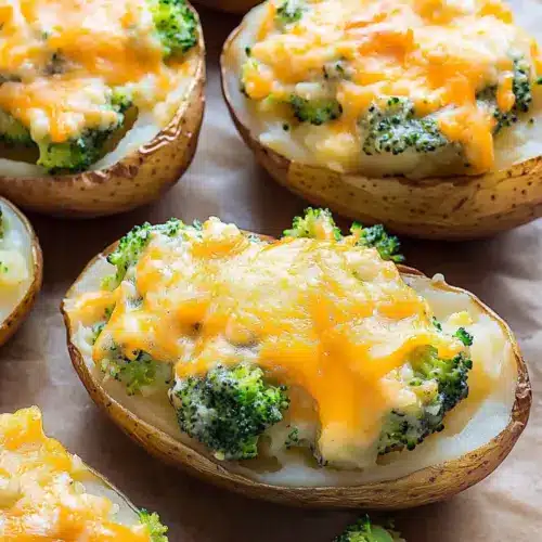 Twice-Baked Potatoes with Broccoli and Cheddar