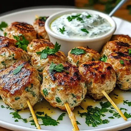Chicken Kofta Garlic Yogurt Sauce
