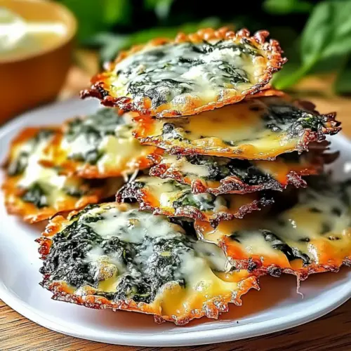 Spinach Cheese Crisps