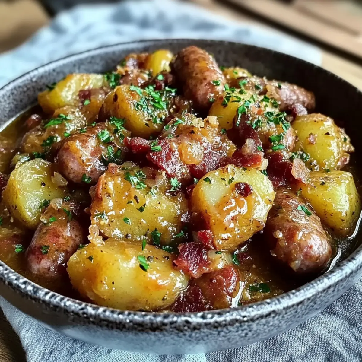 Dublin Coddle Sausage and Bacon Stew