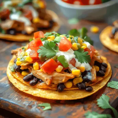 Mexican Rotisserie Chicken Tostadas