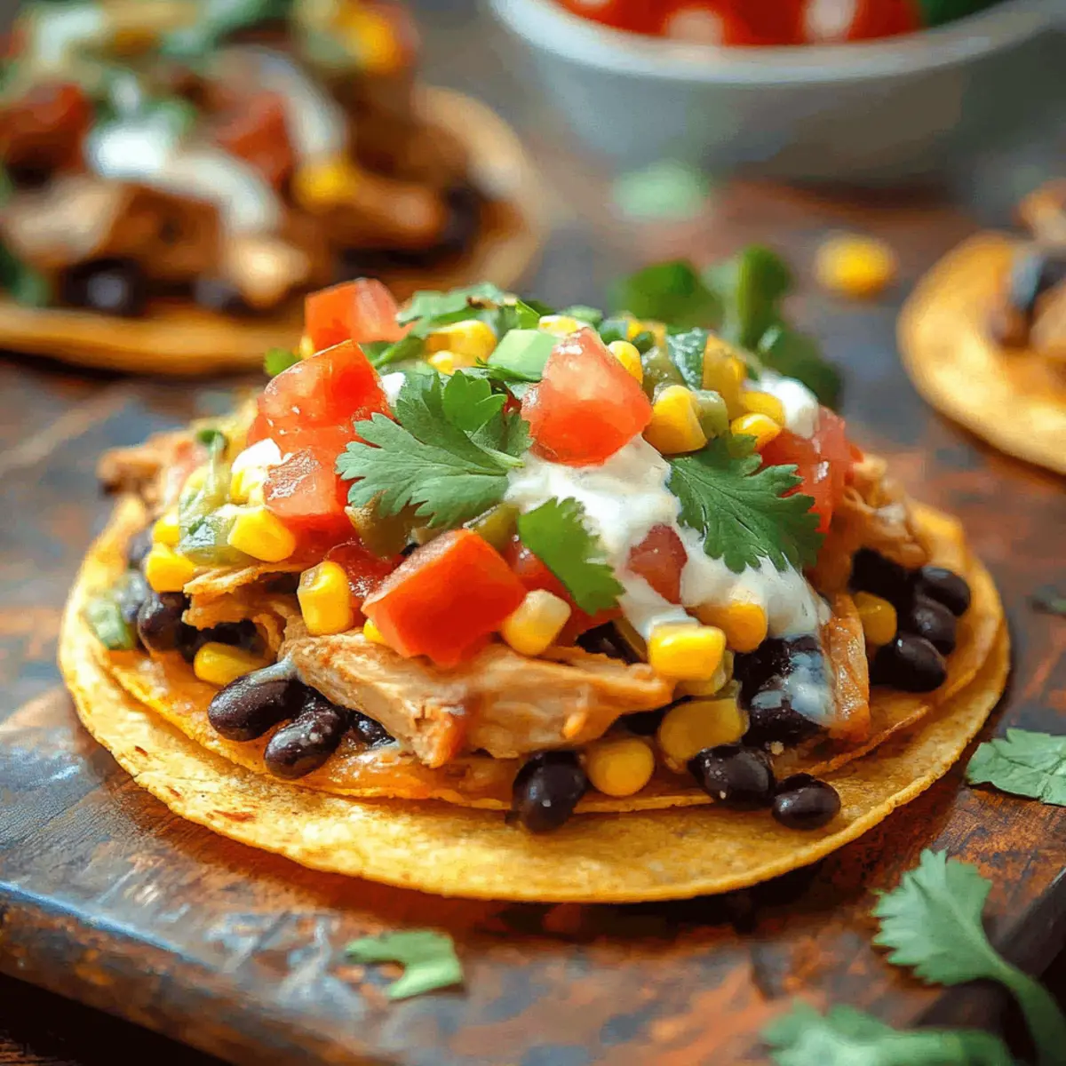 Mexican Rotisserie Chicken Tostadas