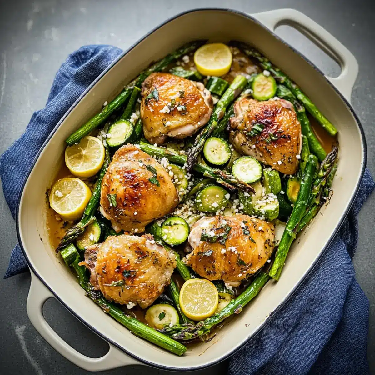 Herb Roasted Chicken With Spring Veggies