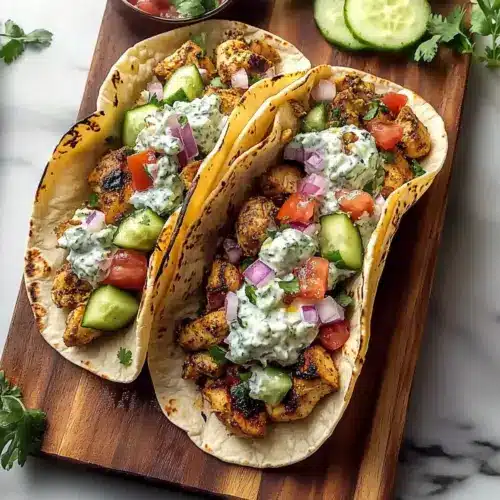 Grilled Mediterranean Chicken Tacos