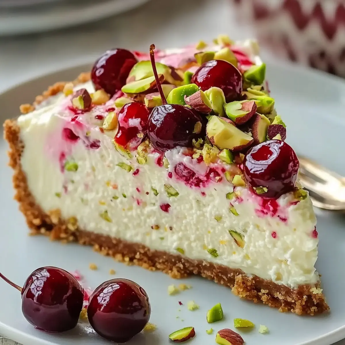 Luscious Lemon-Lime Cherry Pistachio Cheesecake
