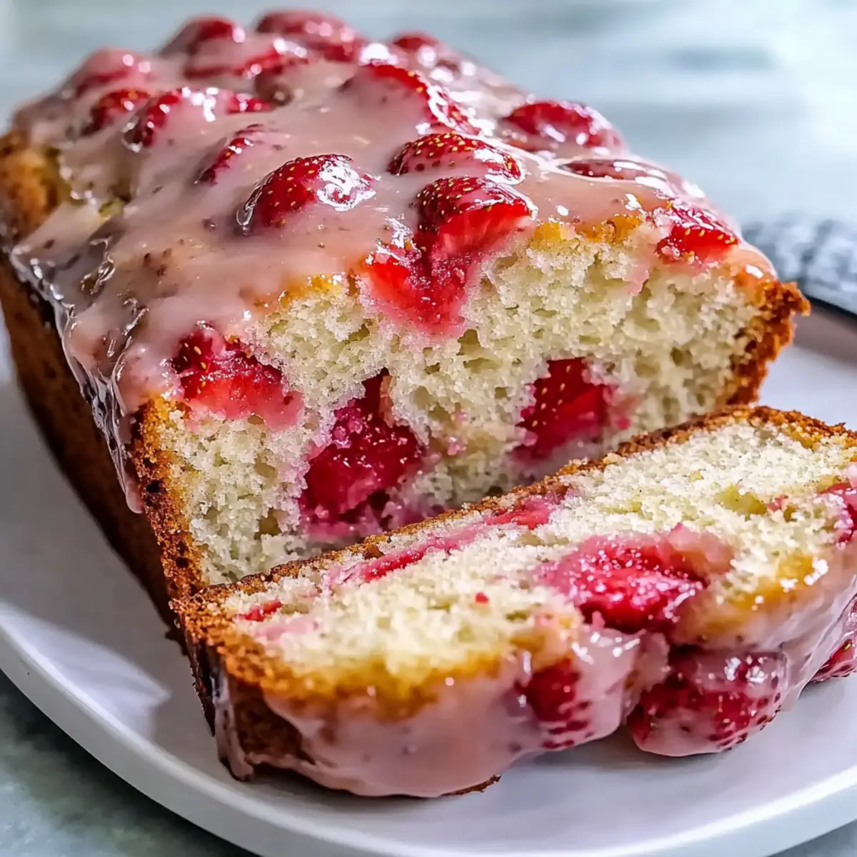 Glazed Strawberry Bread