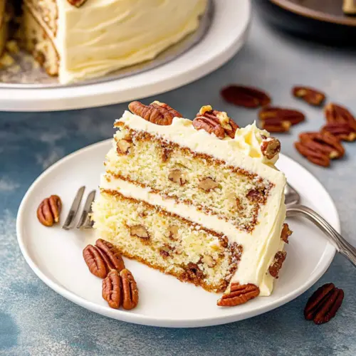Butter Pecan Cake Recipe with Cream Cheese Frosting