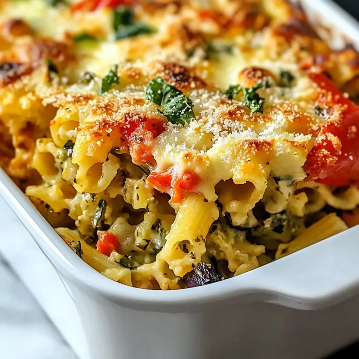 Tasty Mediterranean Vegetable Pasta Bake