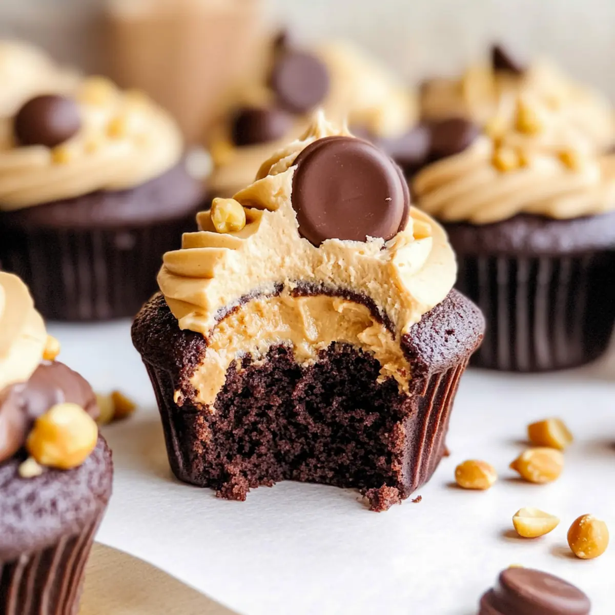 Peanut Butter Chocolate Cupcakes