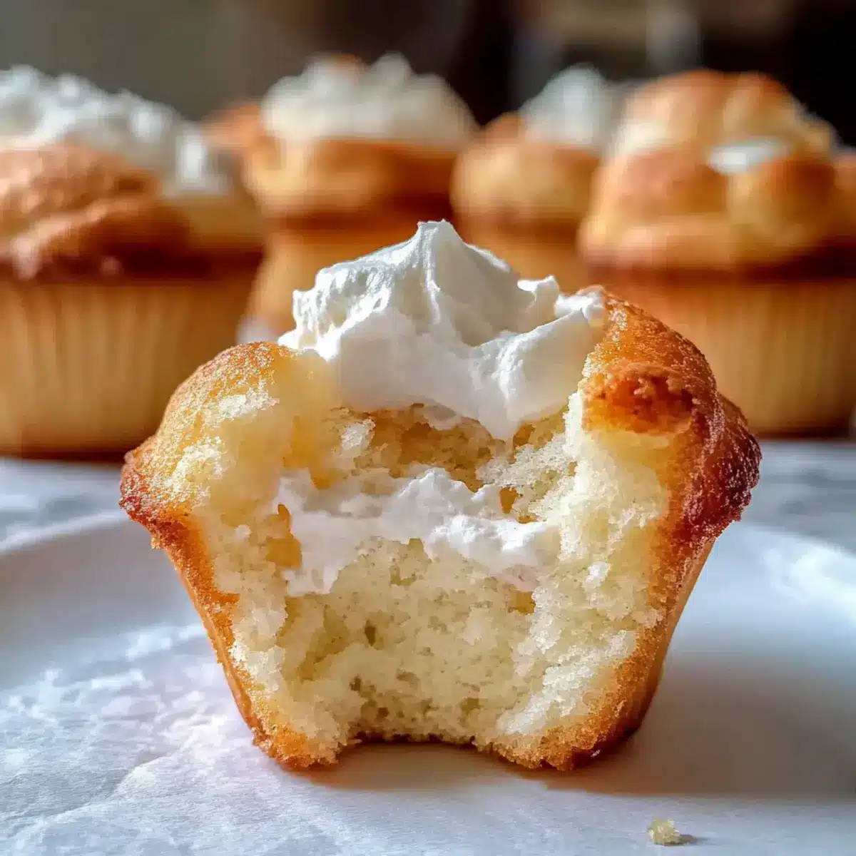 Bourbon Strawberry Angel Food Cupcakes