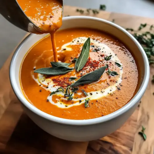 Creamy Roasted Red Pepper Gouda Soup