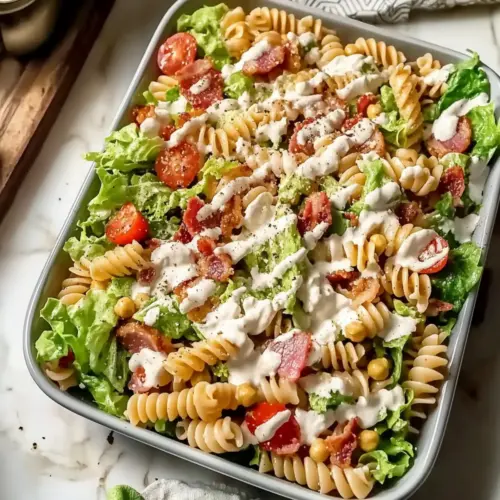 Easy High Protein BLT Pasta Salad