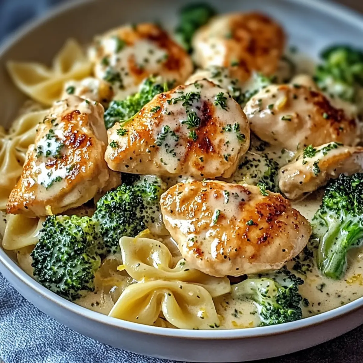 Irresistibly Juicy Cowboy Butter Lemon Bowtie Chicken with Broccoli