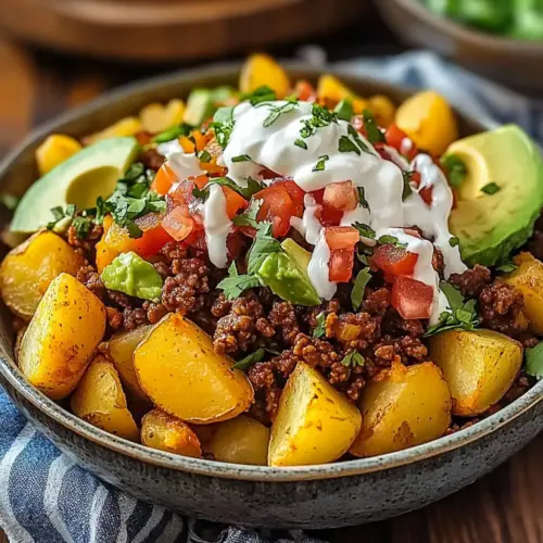 Loaded Potato Taco Bowl