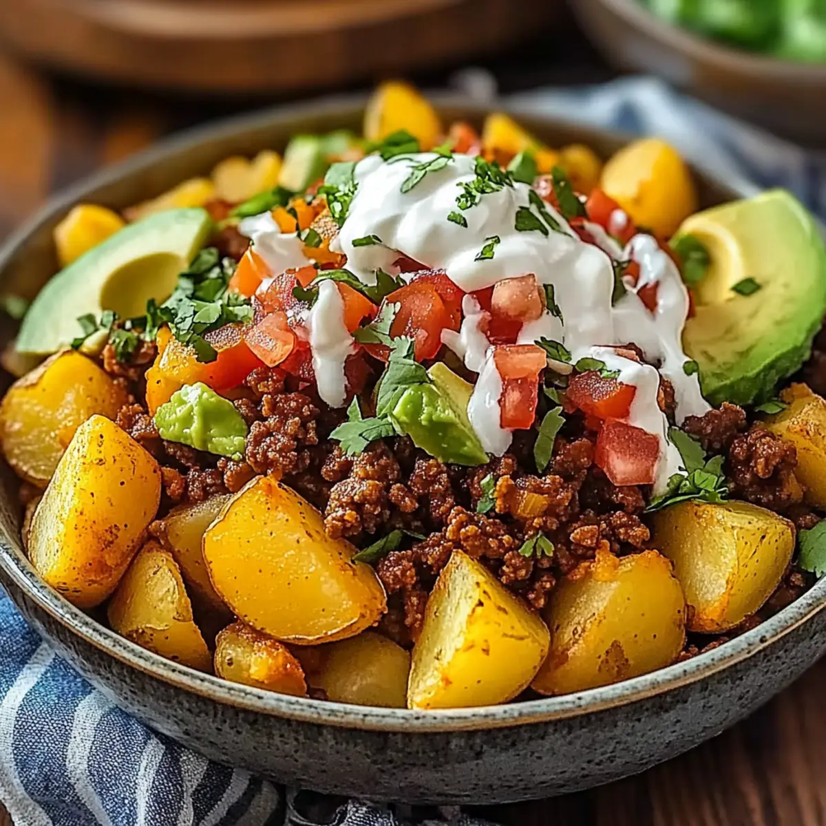 Loaded Potato Taco Bowl