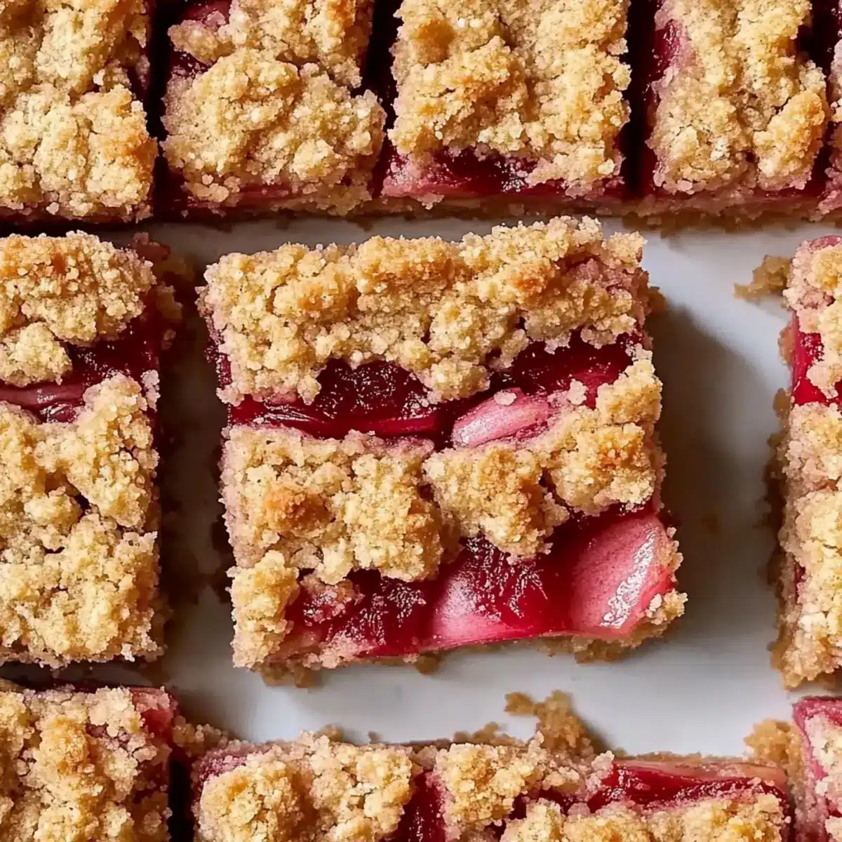 Classic Rhubarb Crumble Bars