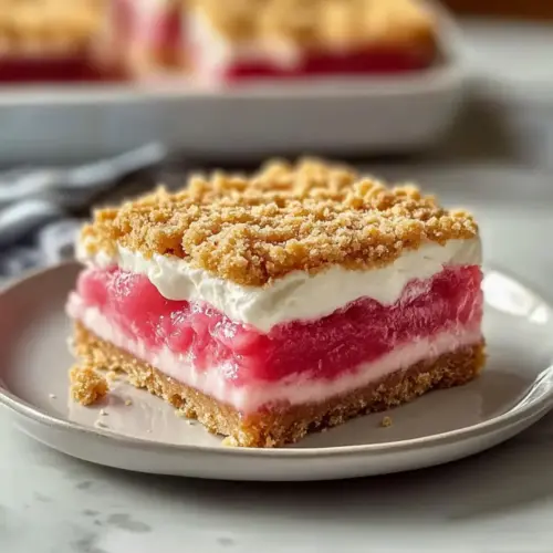 Tasty No Bake Rhubarb Bars
