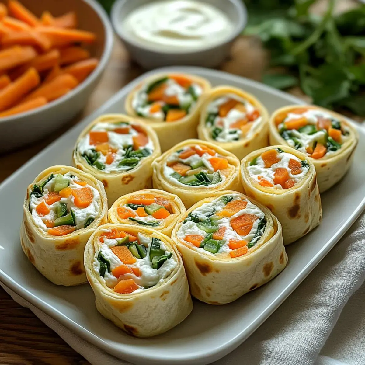 Vegetable Tortilla Roll Ups