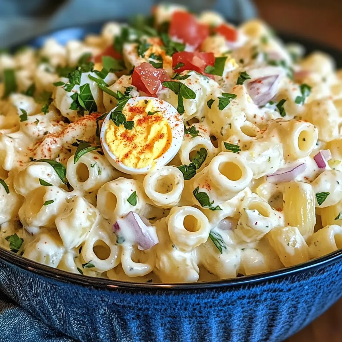 Creamy Deviled Egg Pasta Salad