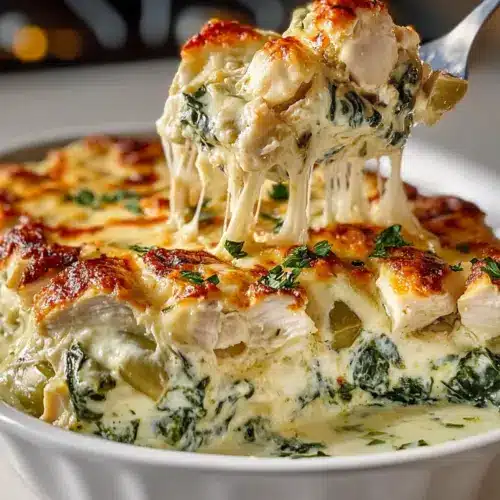 High Protein Spinach Artichoke Chicken