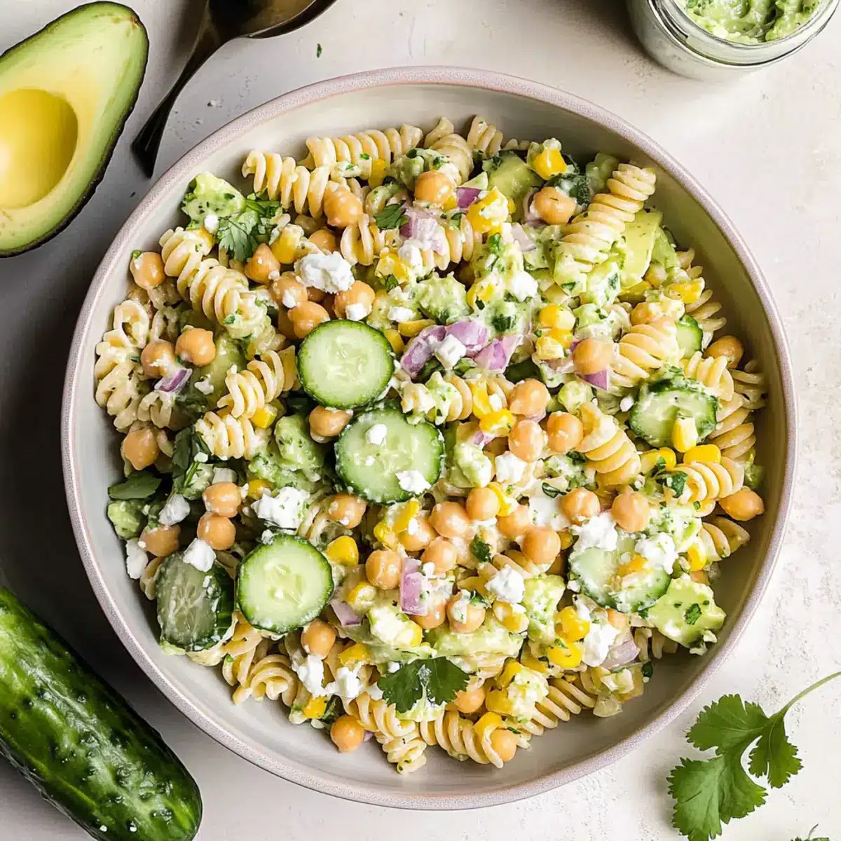 Fresh & Healthy Cilantro Lime Pasta Salad