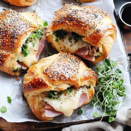 Toasted Ham and Cheese Croissant Sandwiches