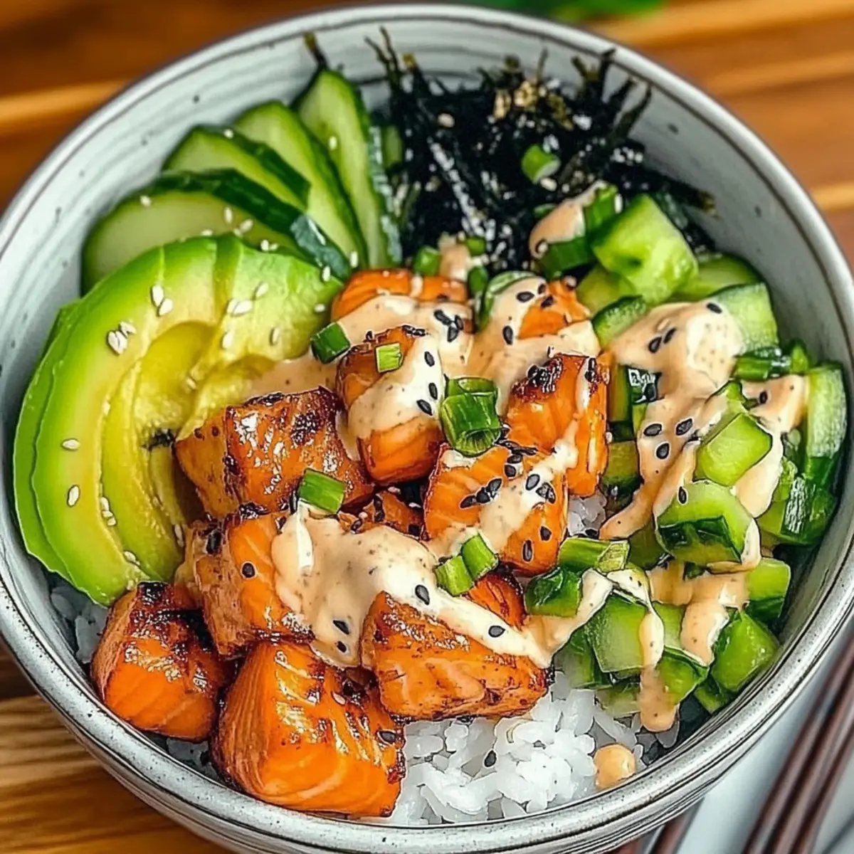 Crispy Salmon Bowl Meal Prep