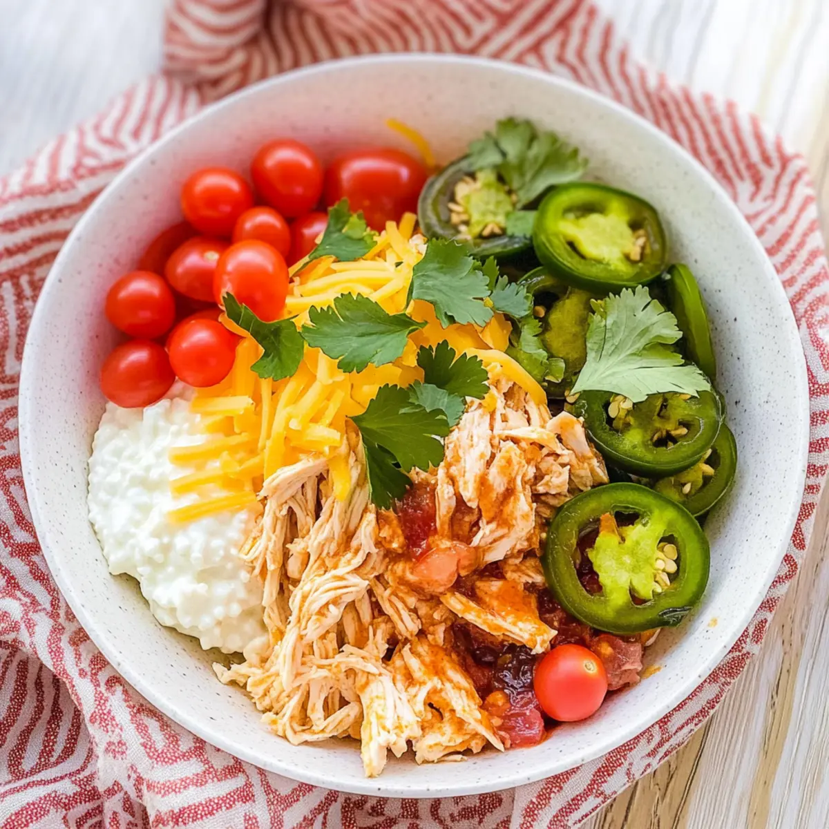 Cottage Cheese Chicken Taco Bowl