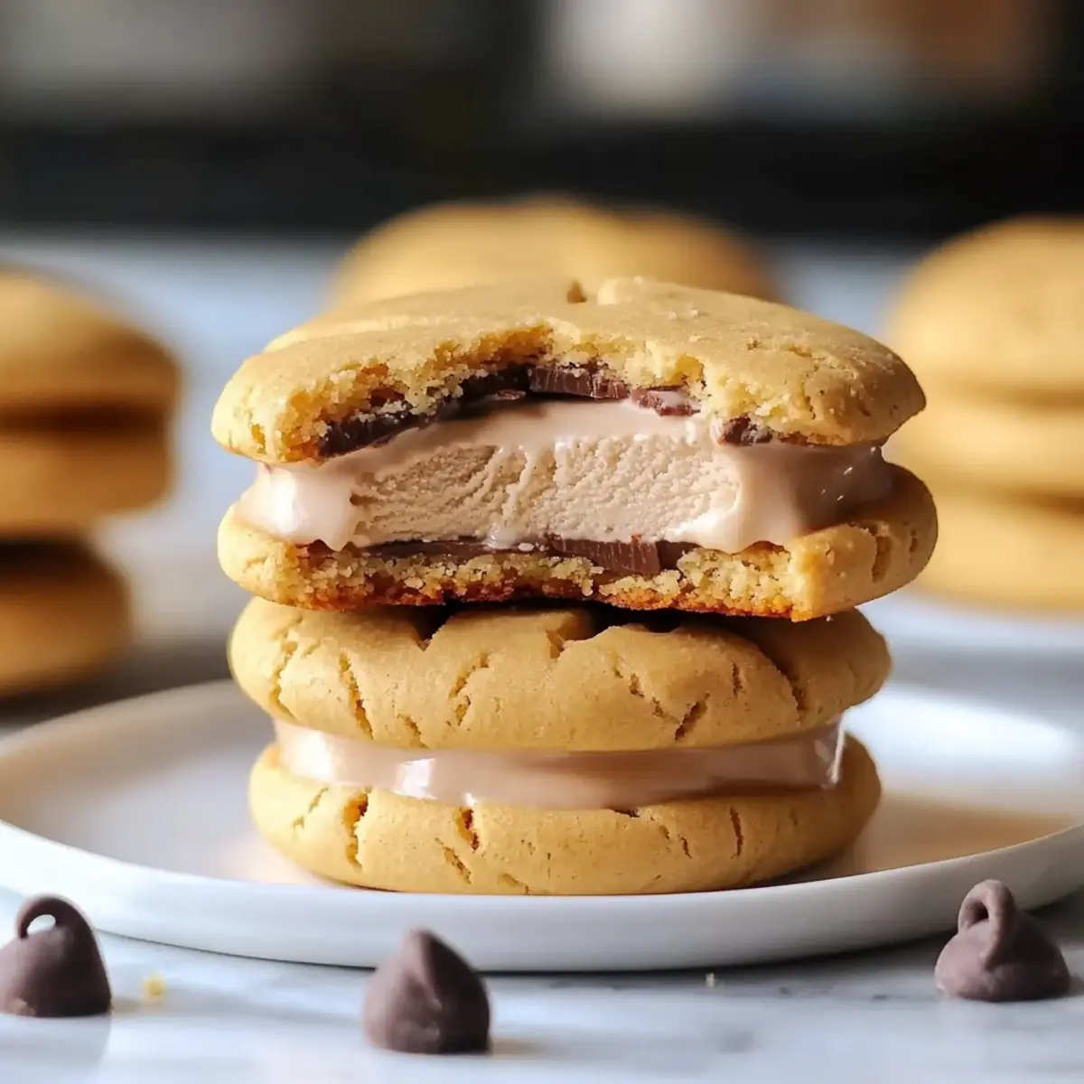 Peanut Butter Cup Ice Cream Sandwiches