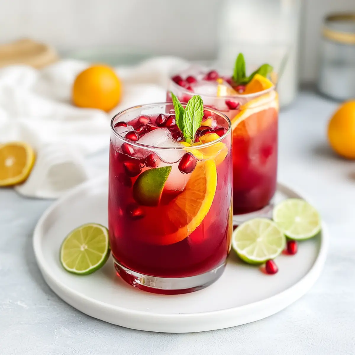 Sparkling Citrus Pomegranate Mocktail