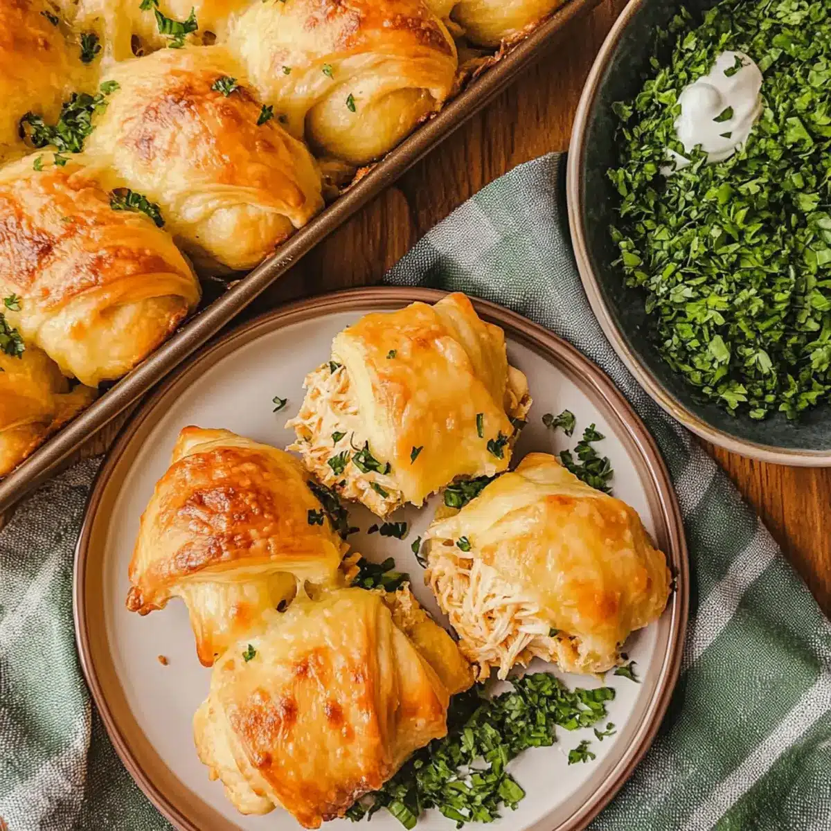 Cheesy Chicken Crescent Rolls
